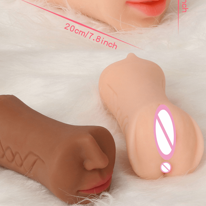 3 in 1 Male Masturbator / Realistic Mouth with Vagina and Anus Imitation / Men's Sex Toys - EVE's SECRETS