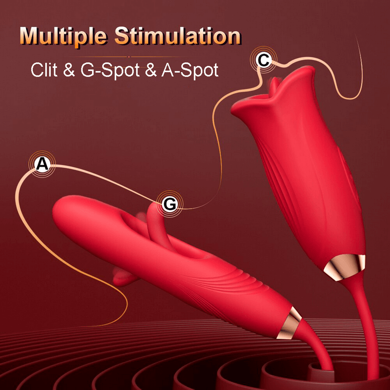 3in1 Patting Licking Vibrating Sex Toy / Clit G-Spot A-Spot Vibrator - EVE's SECRETS