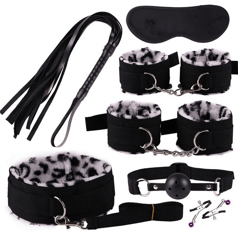 7 Pcs BDSM Kit for Couples / Adult Sex Toy Handcuffs / Erotic Accessories for Role Games - EVE's SECRETS