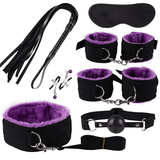 7 Pcs BDSM Kit for Couples / Adult Sex Toy Handcuffs / Erotic Accessories for Role Games - EVE's SECRETS