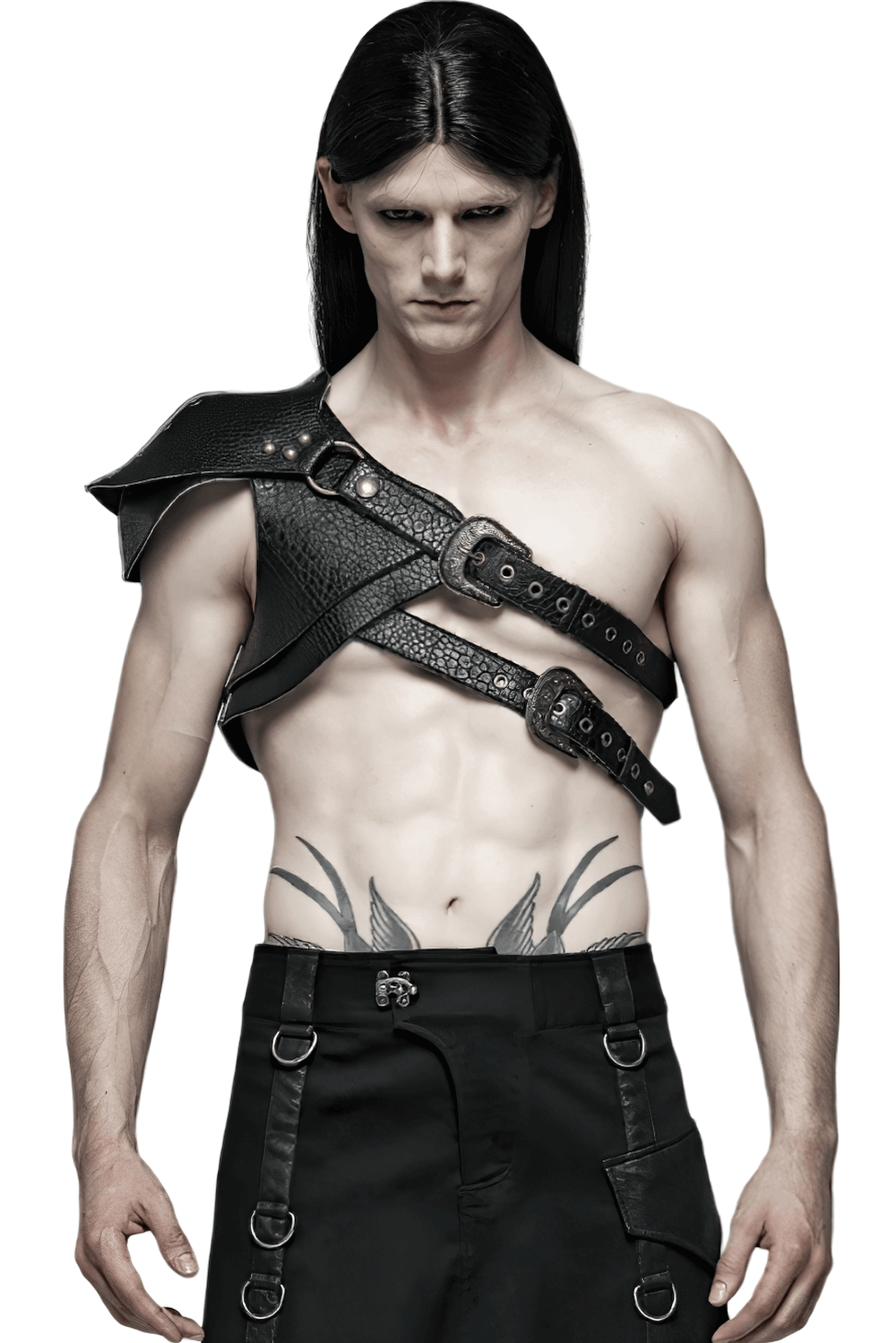 Adjustable Punk Shoulder Harness with Armor-Inspired Design