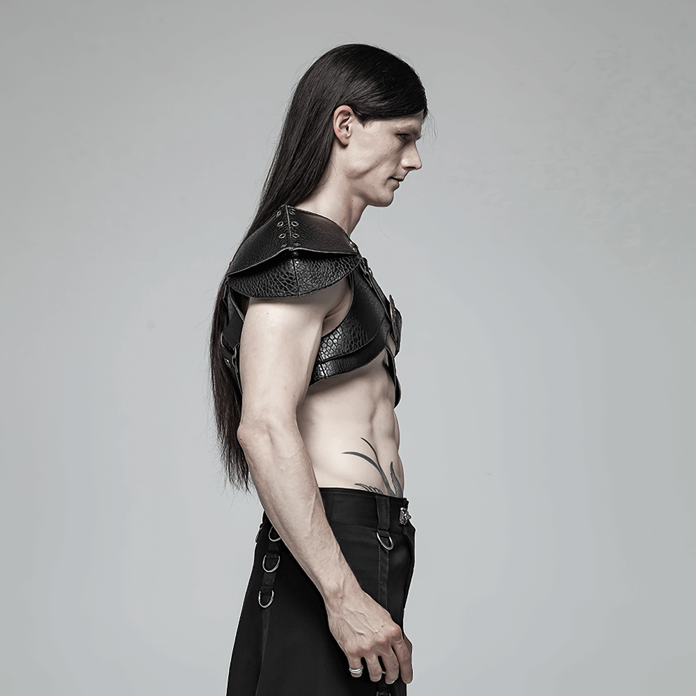 Adjustable Punk Shoulder Harness with Armor-Inspired Design