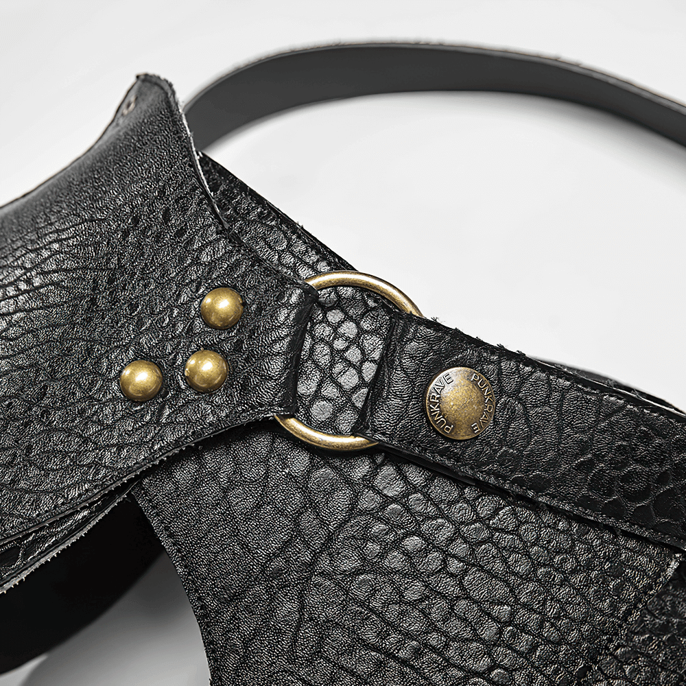 Adjustable Punk Shoulder Harness with Armor-Inspired Design