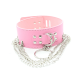 Adjustable Rivet Choker with Multi-Layered Chain and O-Ring / BDSM Collars in Different Colors - EVE's SECRETS