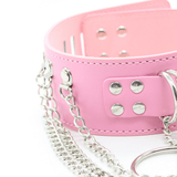 Adjustable Rivet Choker with Multi-Layered Chain and O-Ring / BDSM Collars in Different Colors - EVE's SECRETS