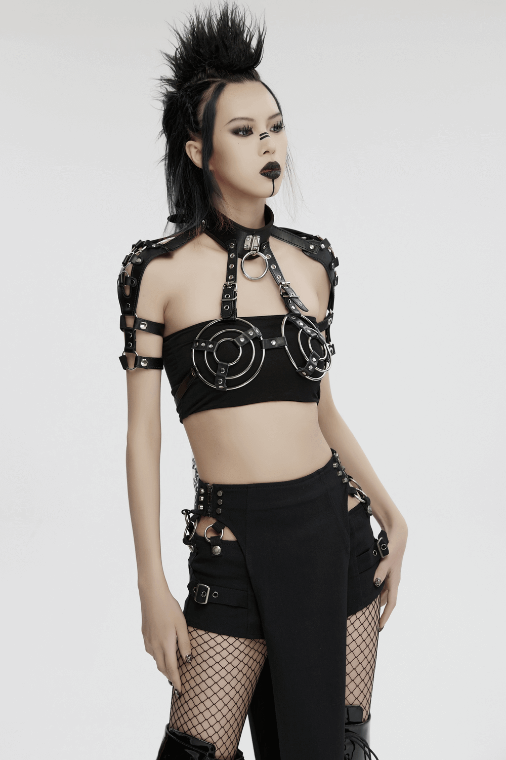 Alternative Leather Bra Harness with Perfect Punk Vibe for Women