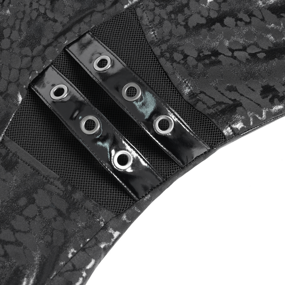 Asymmetrical Dress with Front Zipper and Buckle Details