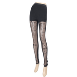 Baroque Pattern Leggings for Women: Gothic Elegance