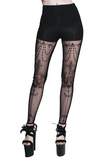 Baroque Pattern Leggings for Women: Gothic Elegance