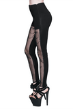Baroque Pattern Leggings for Women: Gothic Elegance