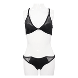 Bat Shaped Front Bikini Swimsuit: Sexy Crossed Back Straps