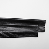 Black Gothic Faux Leather Lace-Up Long Sleeve Top