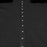 Black Gothic Mesh Vest with Metal Eyelet Detailing