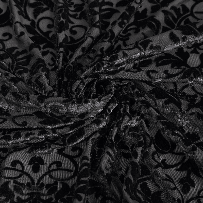 Black Lace Deep V-Neck Dress: Gothic Style for You