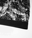 Black Mesh Leggings: Lace-Up / Gothic High-Waist Leggings