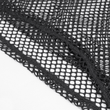Black Net Tank Top with Studded Shoulder Straps