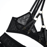 Black Sexy Garter Belt / Female Transparent Underwear / Erotic Mesh Lingerie - EVE's SECRETS