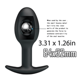 Black Silicone Anal Plug With Metal Ball Inside / Unisex Anus Masturbator / Anal Sex Toys - EVE's SECRETS