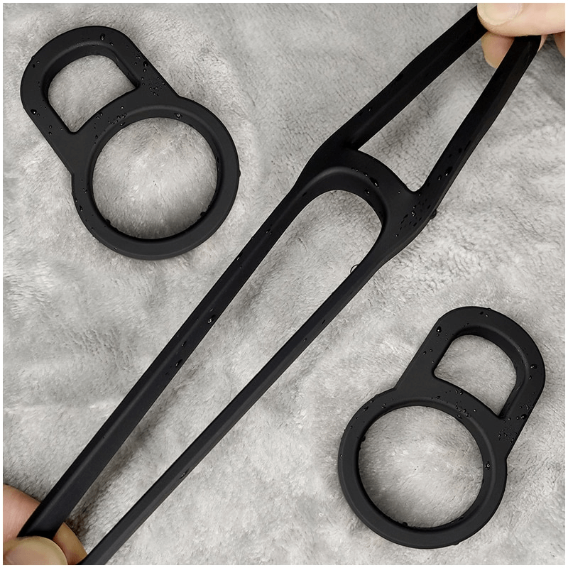 Black Silicone Cock Ring for Male / Sex Toys for Men / Stretchable Erotic Device - EVE's SECRETS