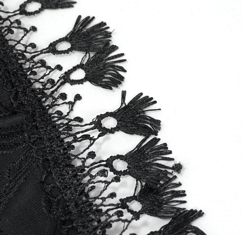 Black Swimsuit: Brocade Detail, Women's Lace-Up Bikini