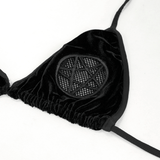 Black Velvet Pentagrams Bikini with a Sexy Stretch
