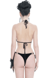 Black Velvet Pentagrams Bikini with a Sexy Stretch