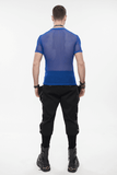 Blue Mesh Tee / Men's Punk Sheer Shirt / Alternative Wear
