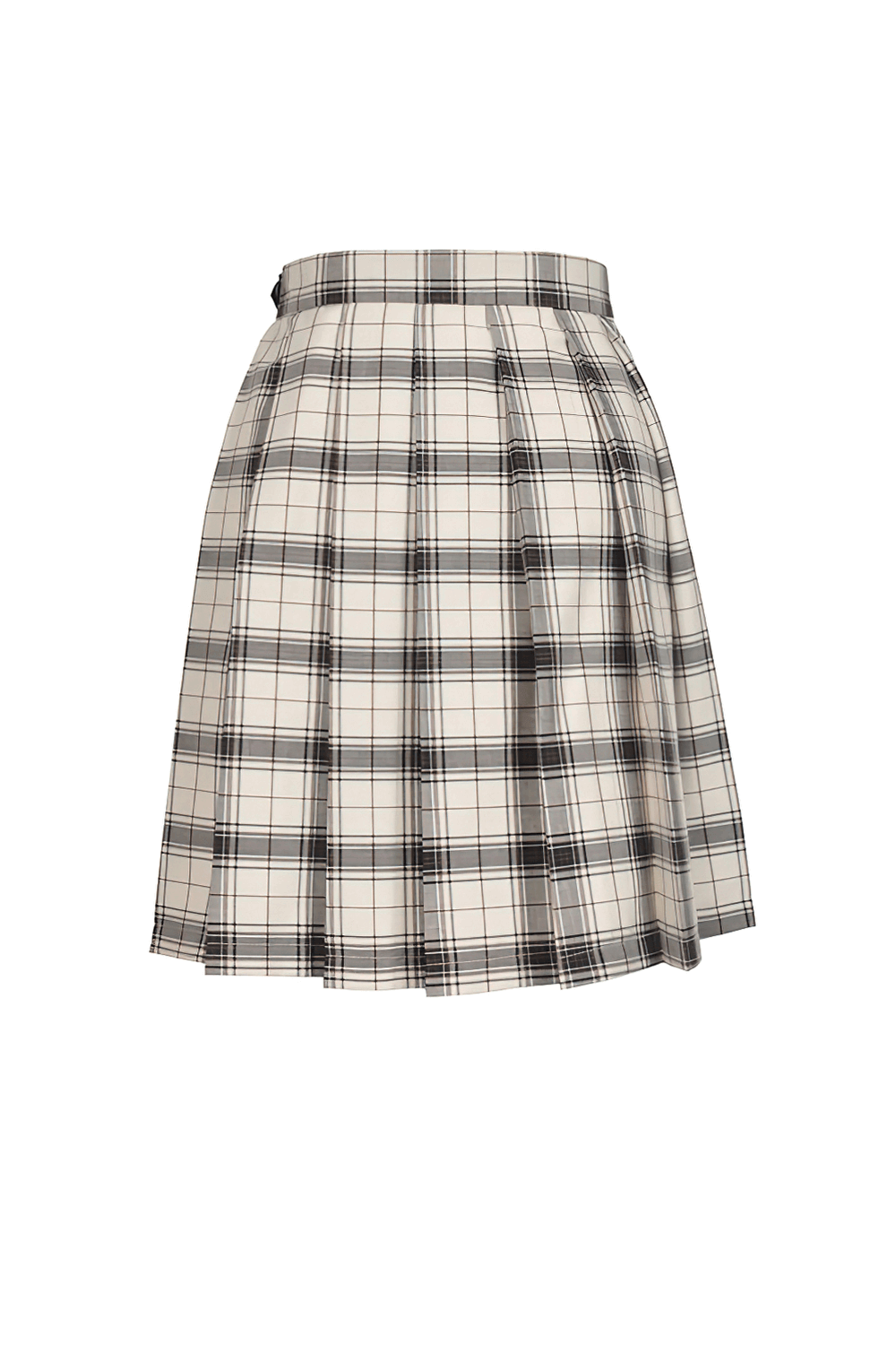 Bold Buckles Elevate Edgy Plaid Asymmetrical Skirt
