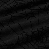 Bold Punk Print Velvet Mesh Top With Half-Finger Cuffs
