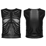 Bold Sleeveless Stretch Mesh Crop Top for Women