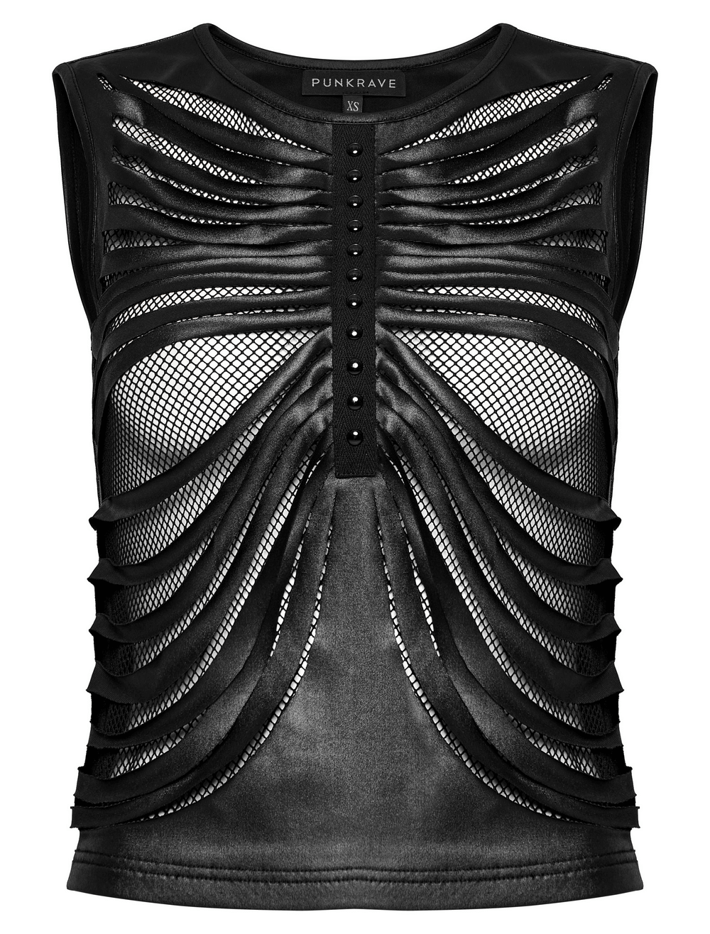 Bold Sleeveless Stretch Mesh Crop Top for Women