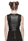 Bold Sleeveless Stretch Mesh Crop Top for Women
