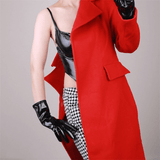 Bright Black Female Gloves / Patent Leather Long Gloves / Women's Mittens Different Lengths - EVE's SECRETS