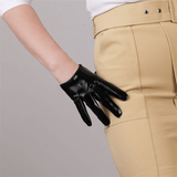 Bright Black Female Gloves / Patent Leather Long Gloves / Women's Mittens Different Lengths - EVE's SECRETS