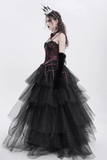 Brocade Corset with Chains and Adjustable Garter Straps
