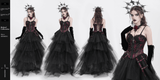 Brocade Corset with Chains and Adjustable Garter Straps