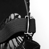 Bunny Mask with 3D Ears: Gothic Lace and Leather