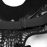 Bunny Mask with 3D Ears: Gothic Lace and Leather