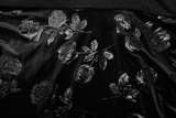 Captivating Halter Dress with Gothic Velvet Rose Design