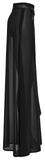 Chic Belted Maxi Skirt in Sheer Black Chiffon