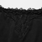 Chic Black Sheer Lace Women's Off-Shoulder Top