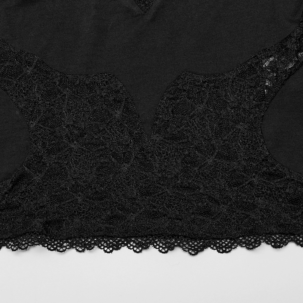 Chic Black Sheer Lace Women's Off-Shoulder Top