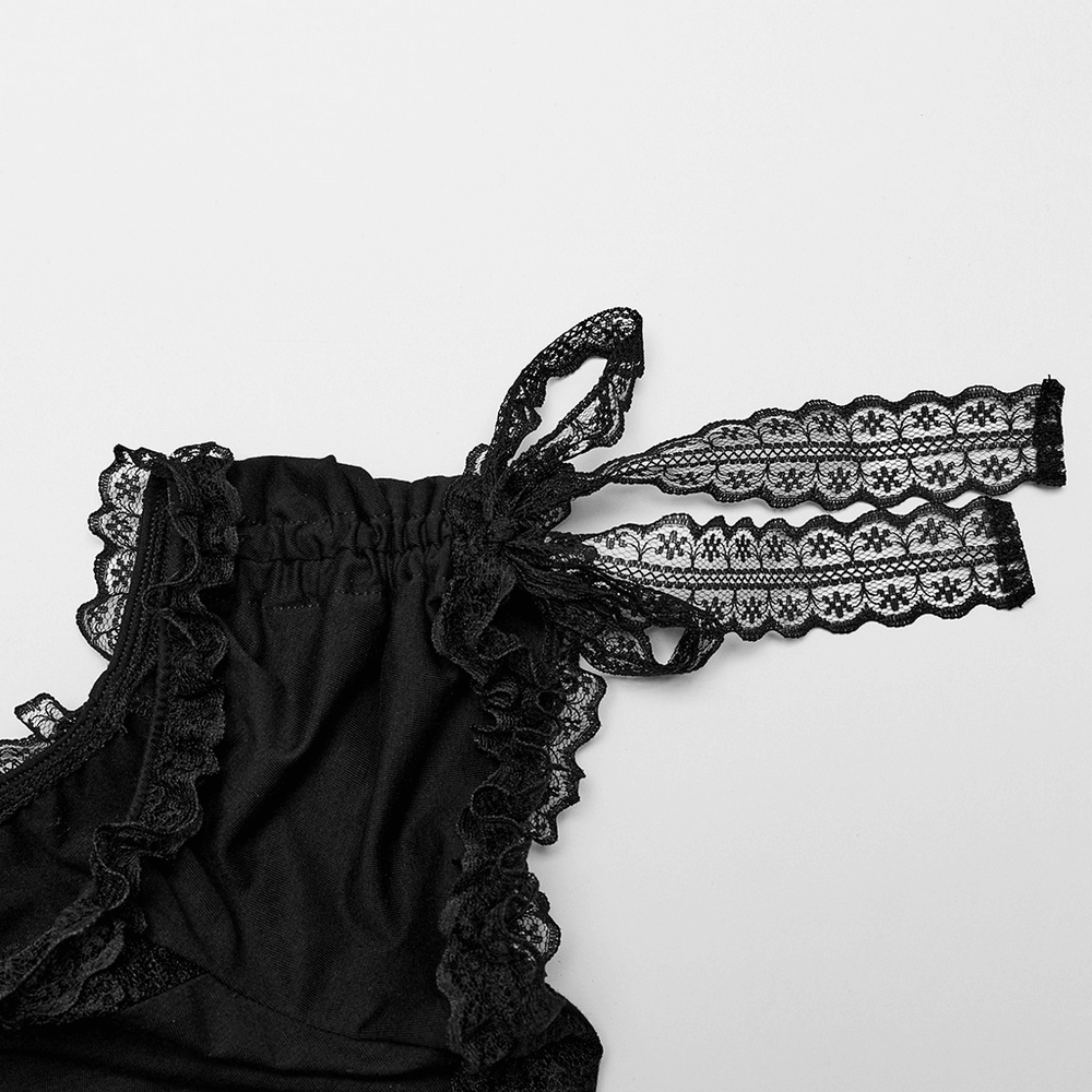 Chic Black Sheer Lace Women's Off-Shoulder Top