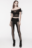 Chic Black Sheer Lace Women's Off-Shoulder Top