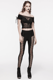 Chic Black Sheer Lace Women's Off-Shoulder Top