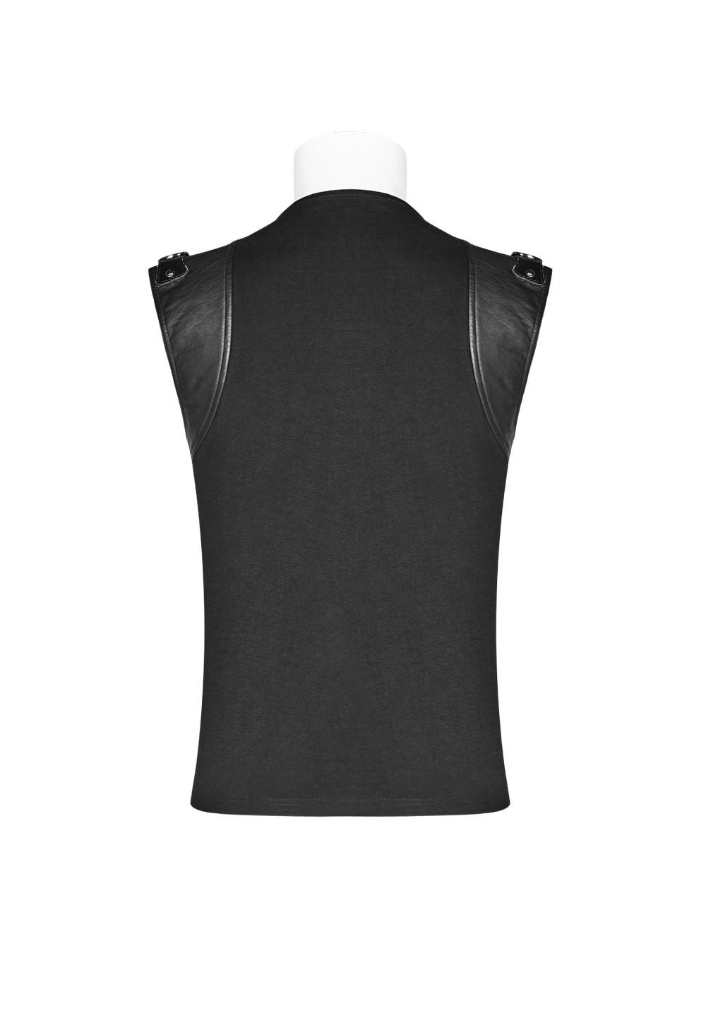 Chic Black Skeleton Vest with Stylish Punk Detail