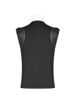 Chic Black Skeleton Vest with Stylish Punk Detail