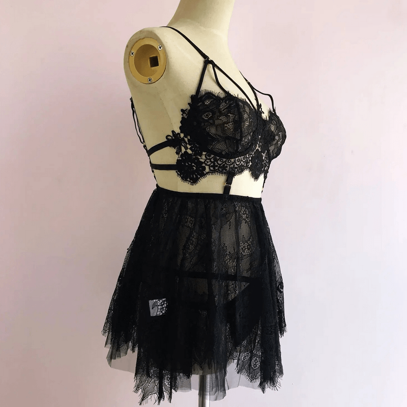 Chic Bridal Lace Babydoll - Romantic Wedding Nightwear - EVE's SECRETS