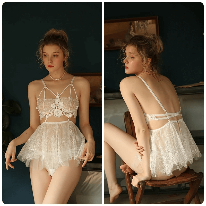 Chic Bridal Lace Babydoll - Romantic Wedding Nightwear - EVE's SECRETS