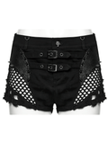 Chic Gothic Shorts with Removable Chiffon Cape Detail